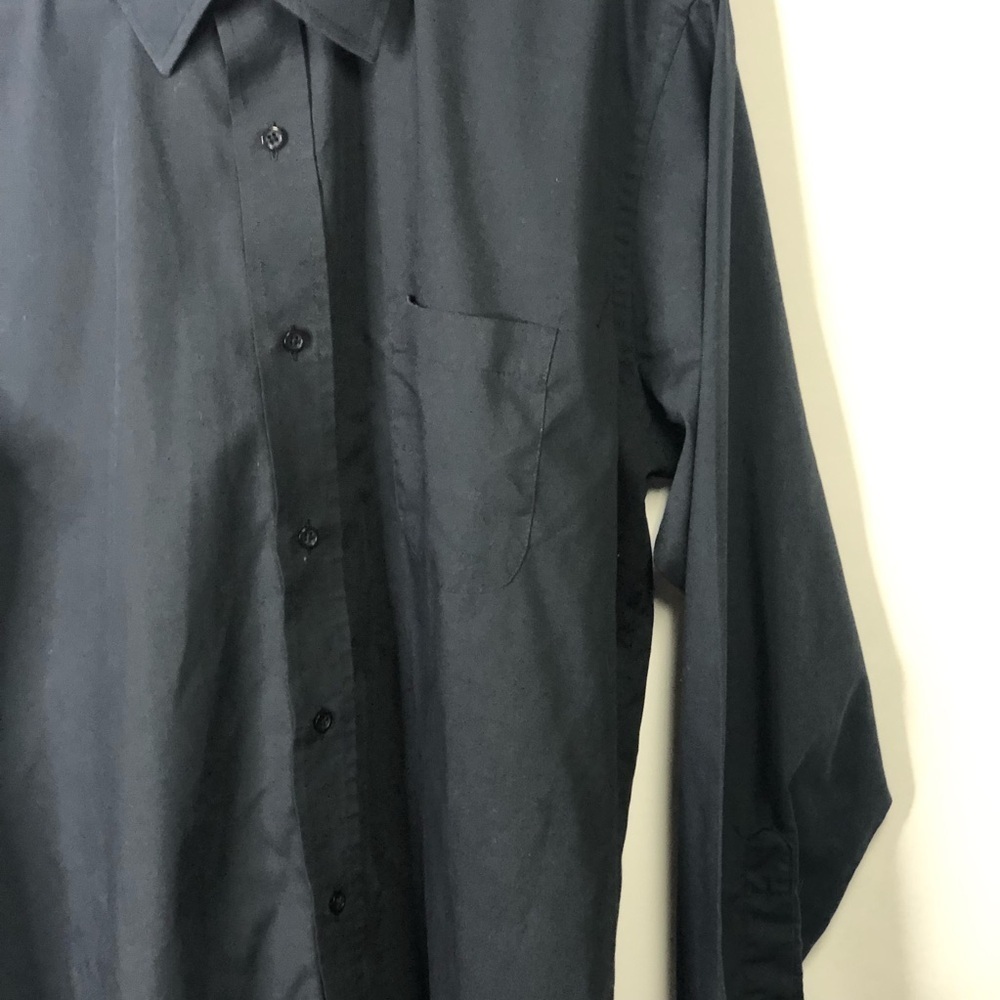 Neil Allyn black dress shirt collared button down long sleeved L 34/35 - Picture 2 of 10